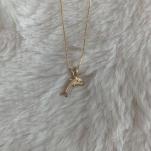10K Gold Dolphin Necklace
